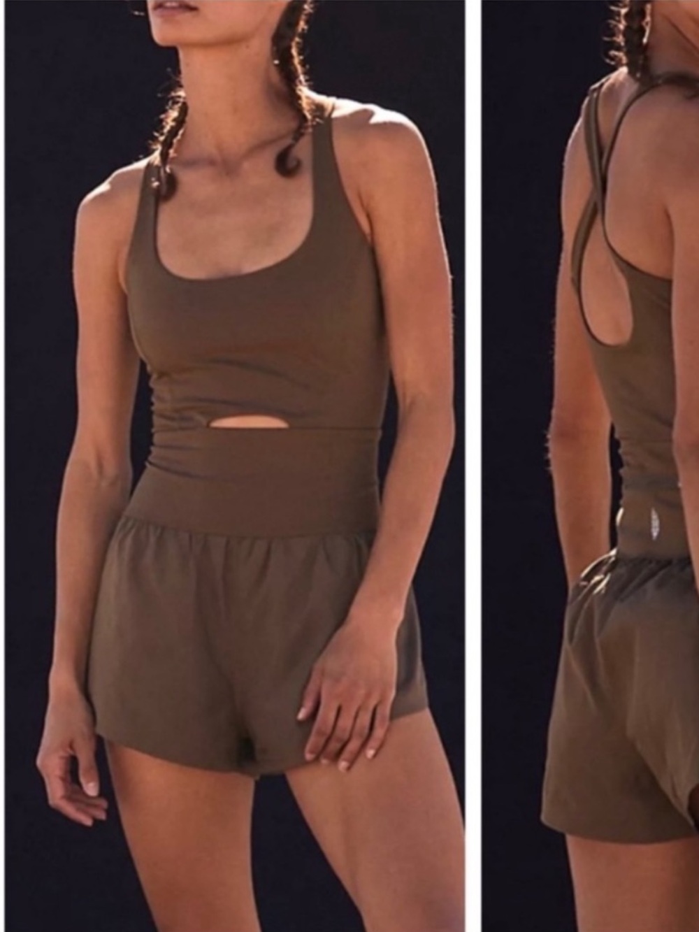 Free people Movement Righteous Runsie in Tea Leaves size XS